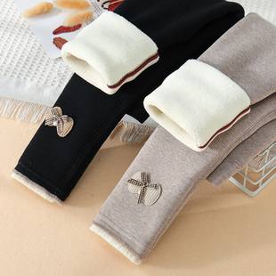 子女宝宝一体保暖棉裤 女童打底裤 加绒加厚秋冬外穿洋气儿童纯棉裤