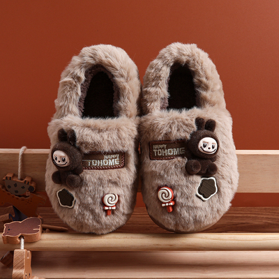 2025年冬季新款儿童棉拖鞋男童