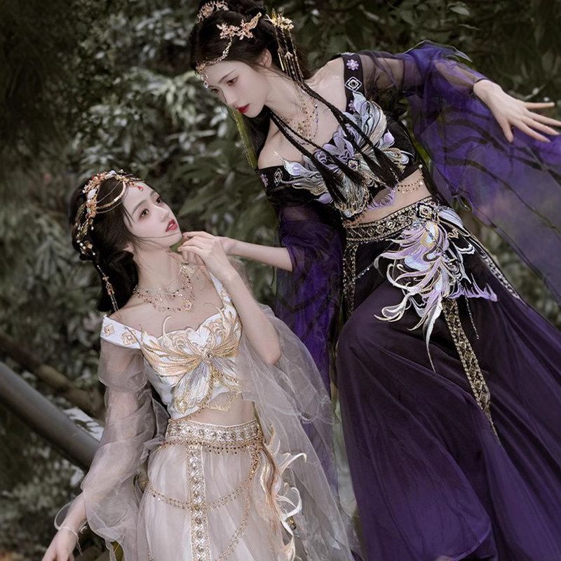 如梦见《蝶梦》原创刺绣异域风敦煌舞蹈服古装非汉服西域少女夏款