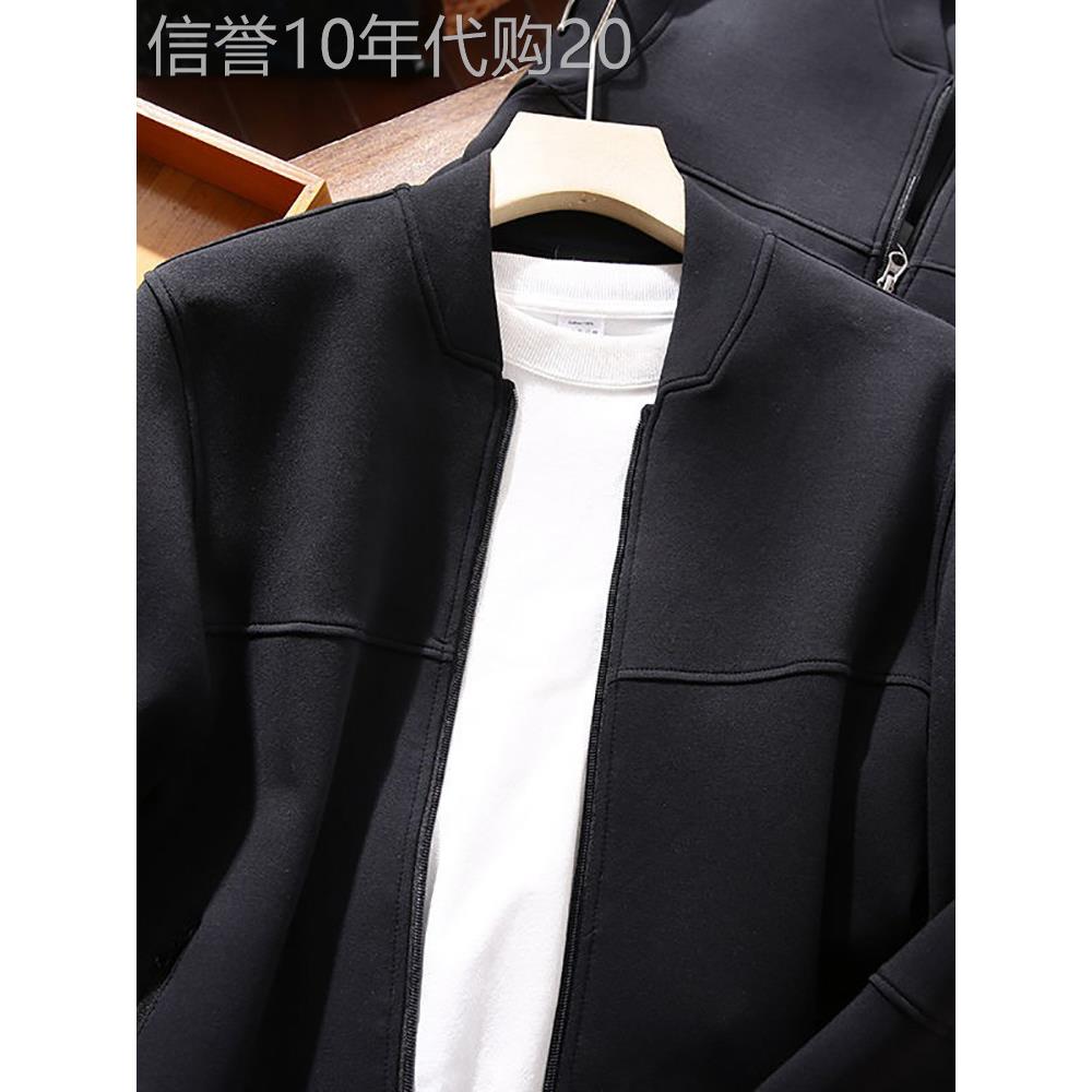 MUSONMU潮牌夹克男春秋季纯棉休闲棒球服太空棉抗皱修身运动外套