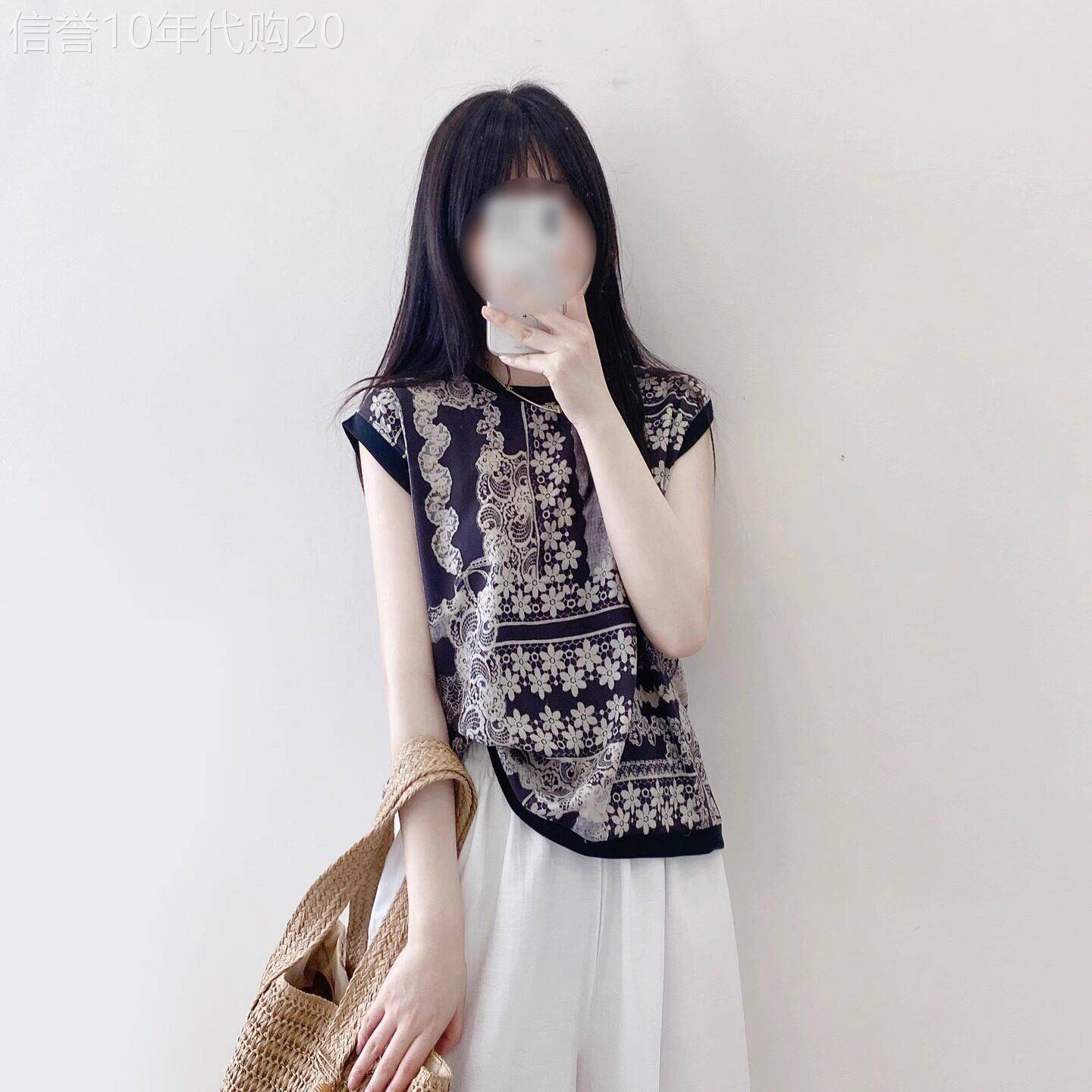 圆领薄款无袖衬衫女夏季薄款2026新款设计感抽绳棉绸宽松休闲上衣