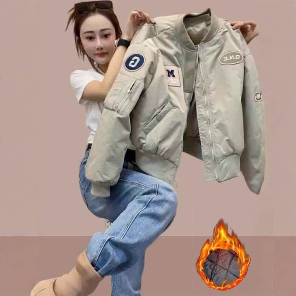 日系飞行夹克外套女2025秋冬季新款加厚小个子休闲百搭夹棉棒球服