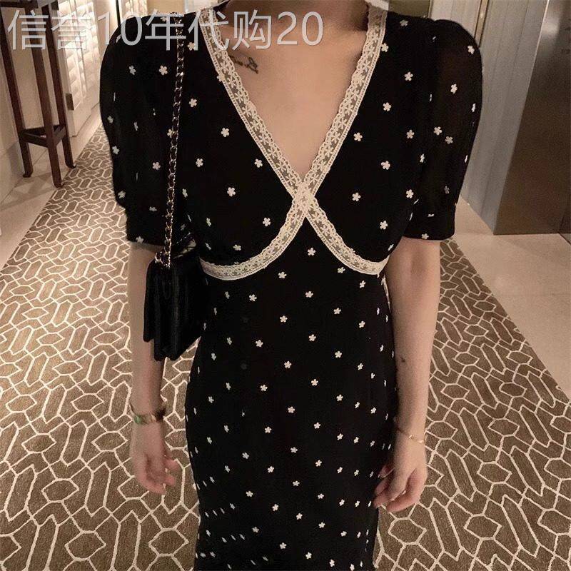 欧洲站2026新款法式高级感收腰气质长裙特别漂亮掐腰洋装女夏季