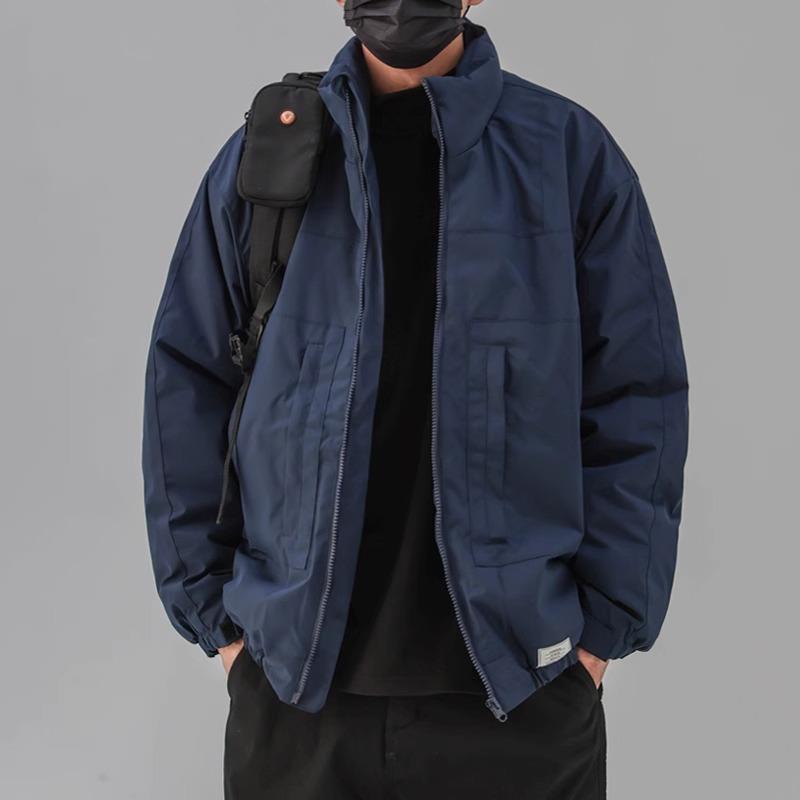 2025新款潮牌冬季潮流立领加厚棉衣男复古宽松休闲工装棉袄外套