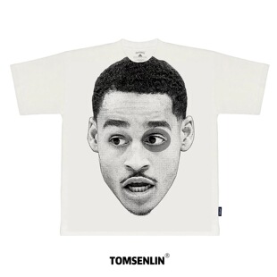 夏季新款美式恶搞普尔被打格林拳头印花短袖T恤男潮纯棉重磅宽松