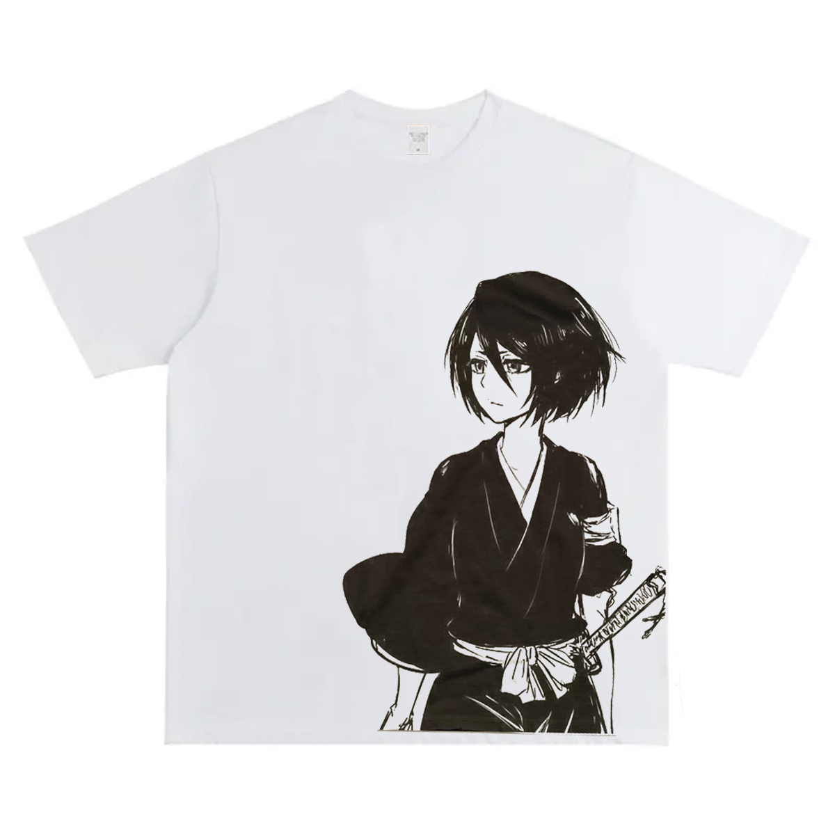 日式死神BLEACH朽木露琪亚印花重磅纯棉动漫短袖t恤男女通用