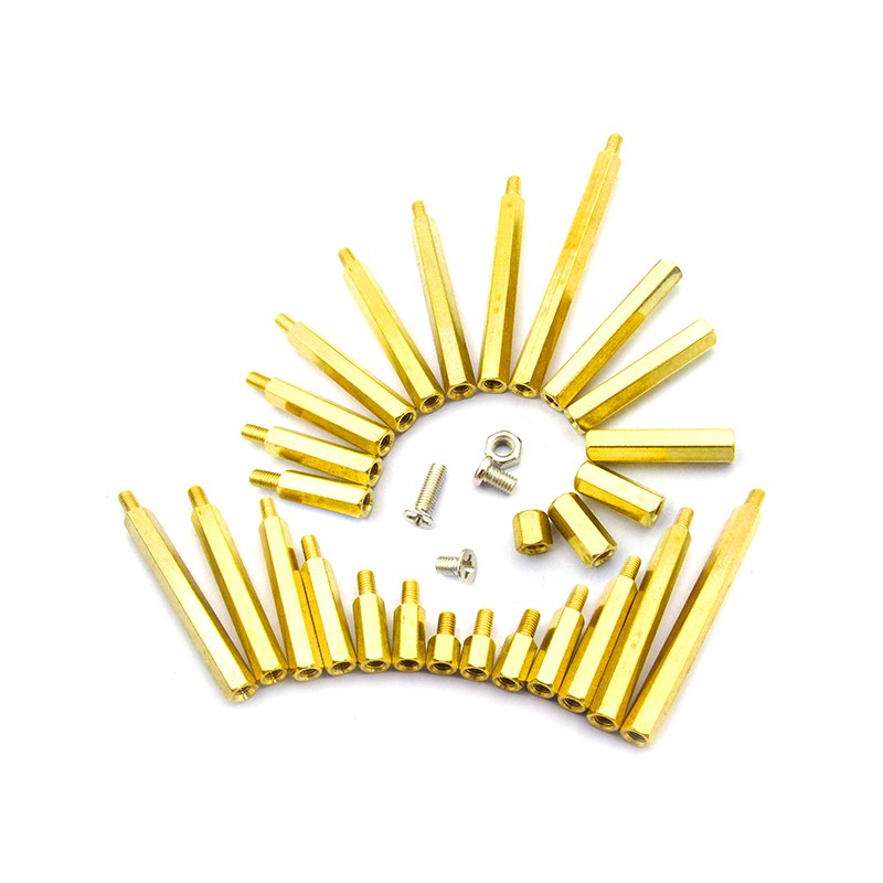 M4铜柱 铜柱 M4*5 6 8 10 20-50六角铜柱螺柱单头双通螺丝螺母