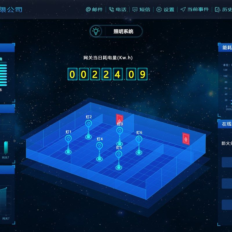 机房动力环境监控系统UPS主机报警配电档案馆库房测漏水管廊管控