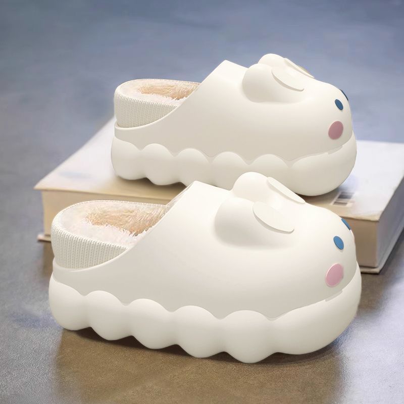 棉拖鞋女士外穿2025新款冬季室内家居厚底防滑静音保暖毛绒棉拖鞋