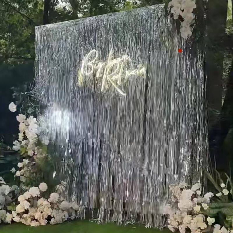 20cm雨丝帘流苏金银色葱