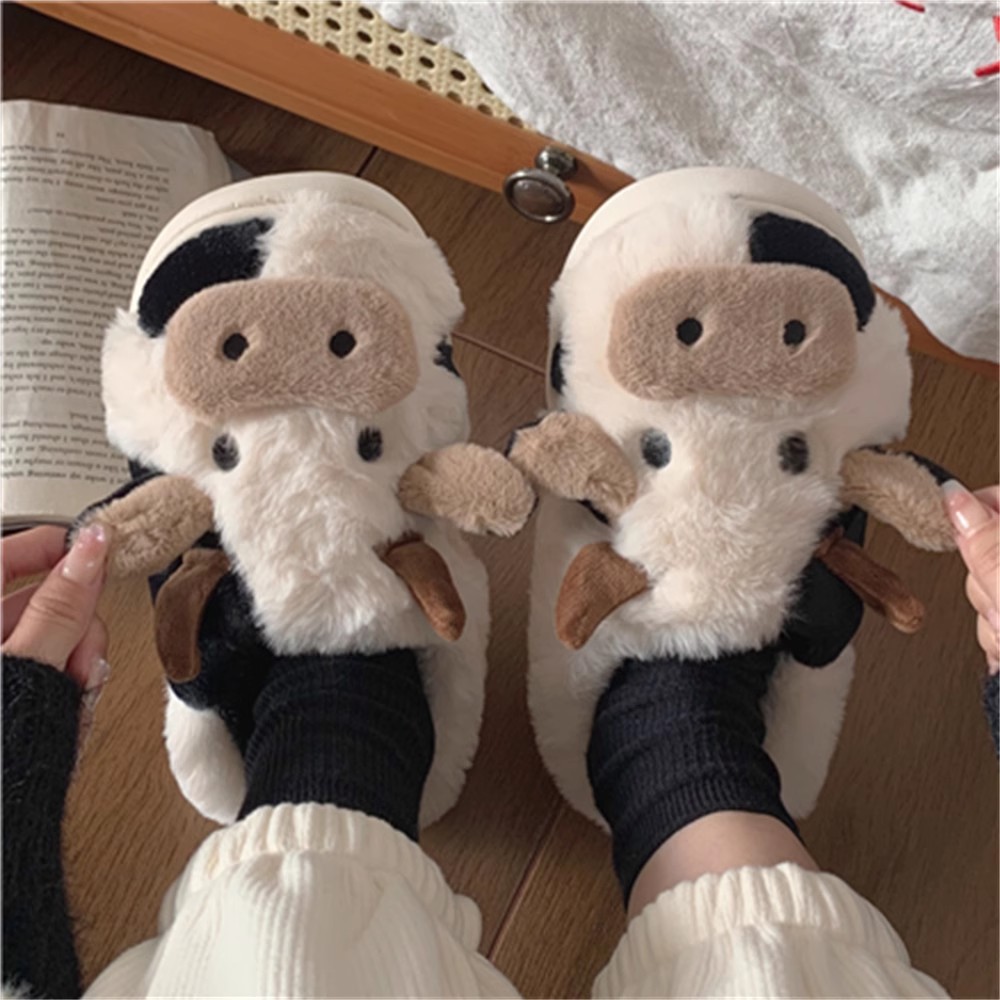 冬季室内可爱奶牛外穿包