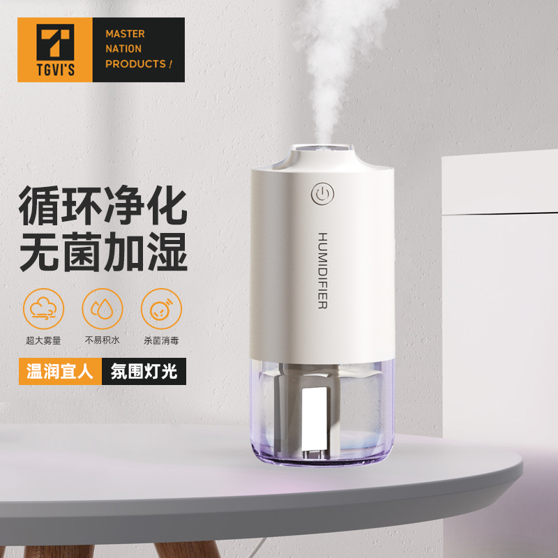 美国TGVIS无菌加湿器usb无线小型便携式静音车载补水神器办公室桌
