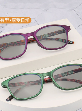 偏光圆形复古女绿框太阳镜