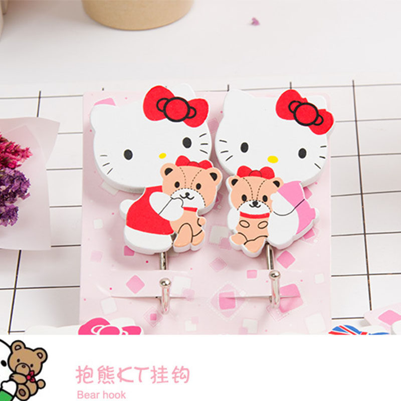 【一对装】卡通凯蒂猫可爱卧室浴室木质挂钩 创意卡通强力粘钩子|ruв категории получать отделка, семьи отделка приборов, крюк/липкий крюк - от Buy2taobao.com для оказания профессиональной услуги покупки агента Taobao