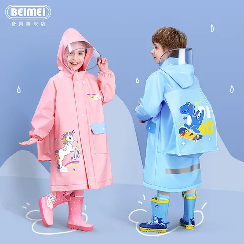 非EVA连体雨衣一次性儿童全身雨披儿童带书包位宝宝