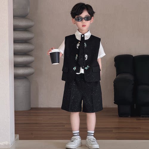 儿童夏季国风小主持人演出服