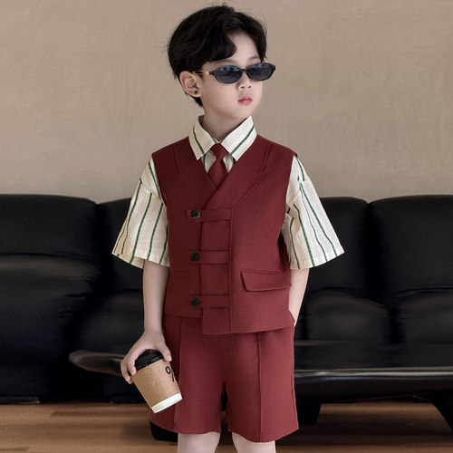 儿童夏季英伦风小主持人礼服