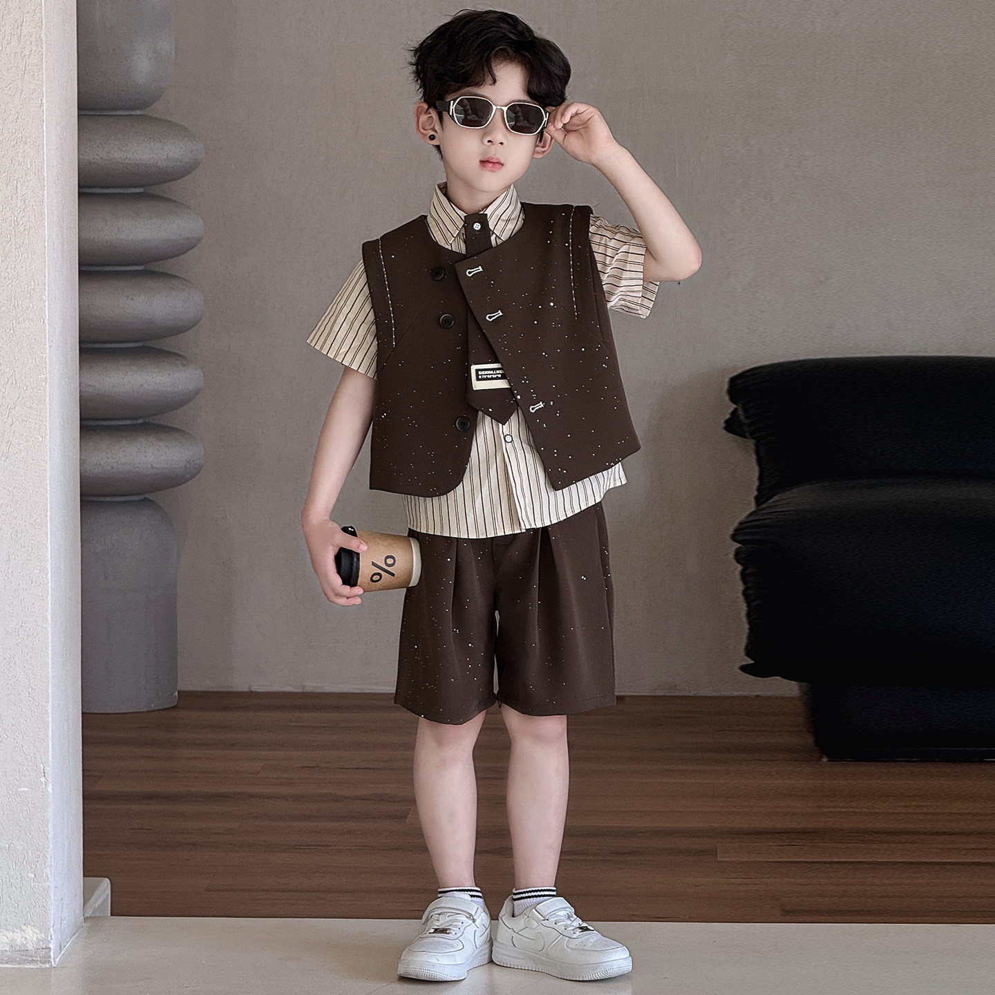 男童礼服高端西装套装儿童生日宴会小主持人礼服休闲帅气花童演出