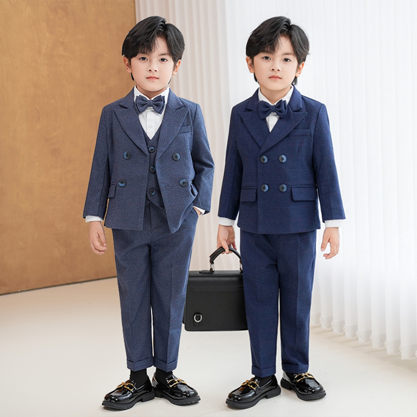 男童西装套装花童周岁礼服儿童主持钢琴演出服装儿童帅气西服外套