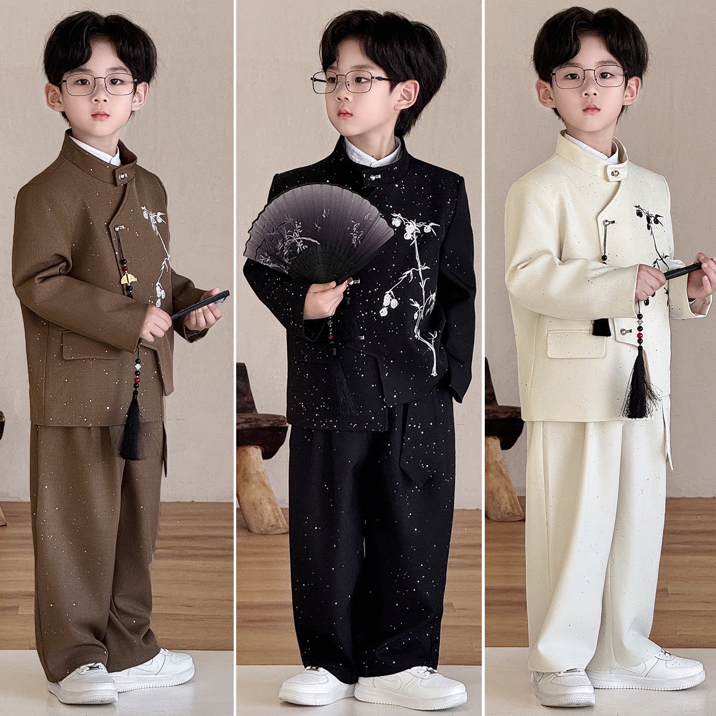 儿童新中式国风唐装演出服