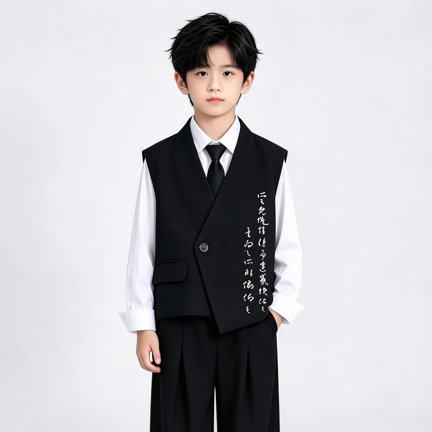 男童新中式马甲小西装演出服
