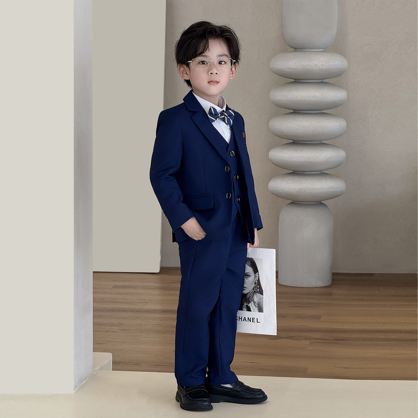 精品男童秋季西装套装高端表演服
