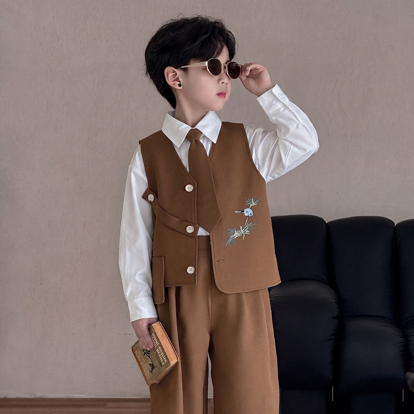 男童韩版西装套装生日小礼服