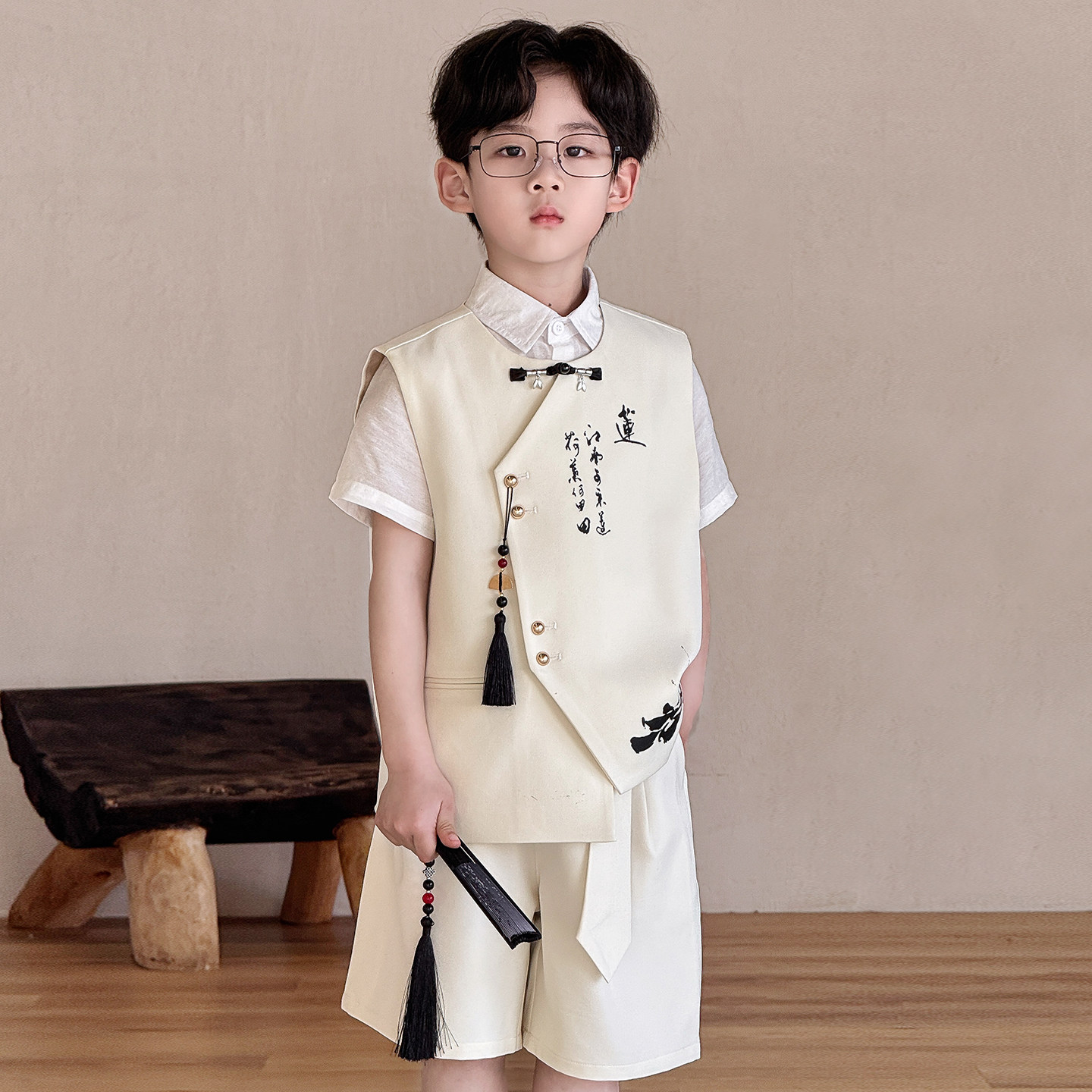 男童礼服2026夏季新款国风西服套装儿童新中式小主持人花童演出服