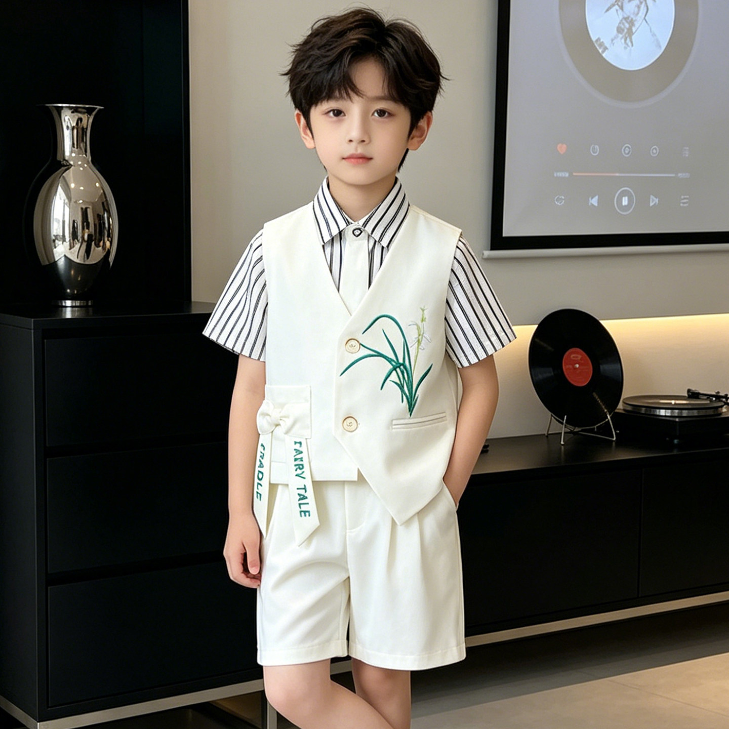 男童新中式礼服2026夏季国风帅气小西装套装花童幼儿园合唱演出服