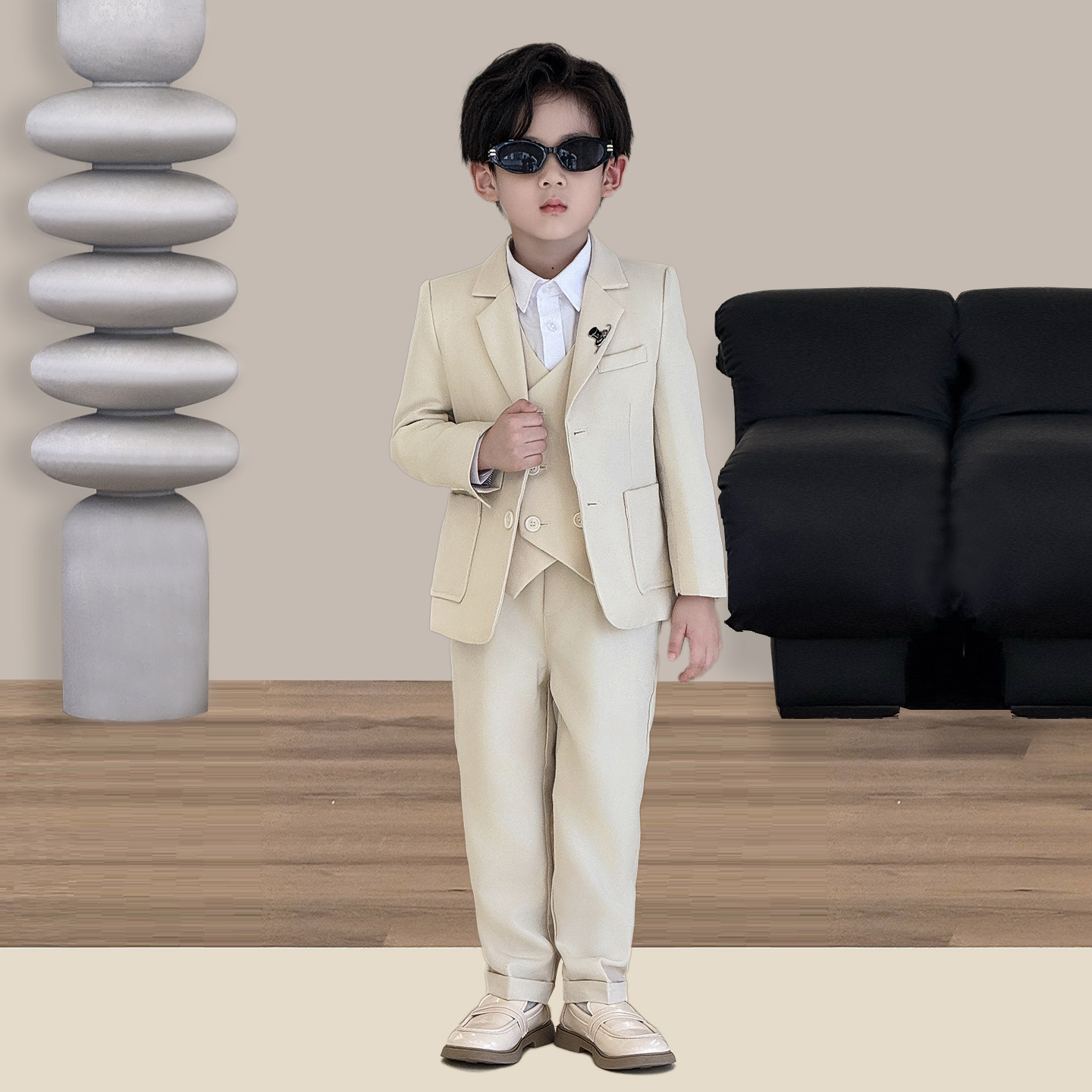 男童新款西装套装表演服