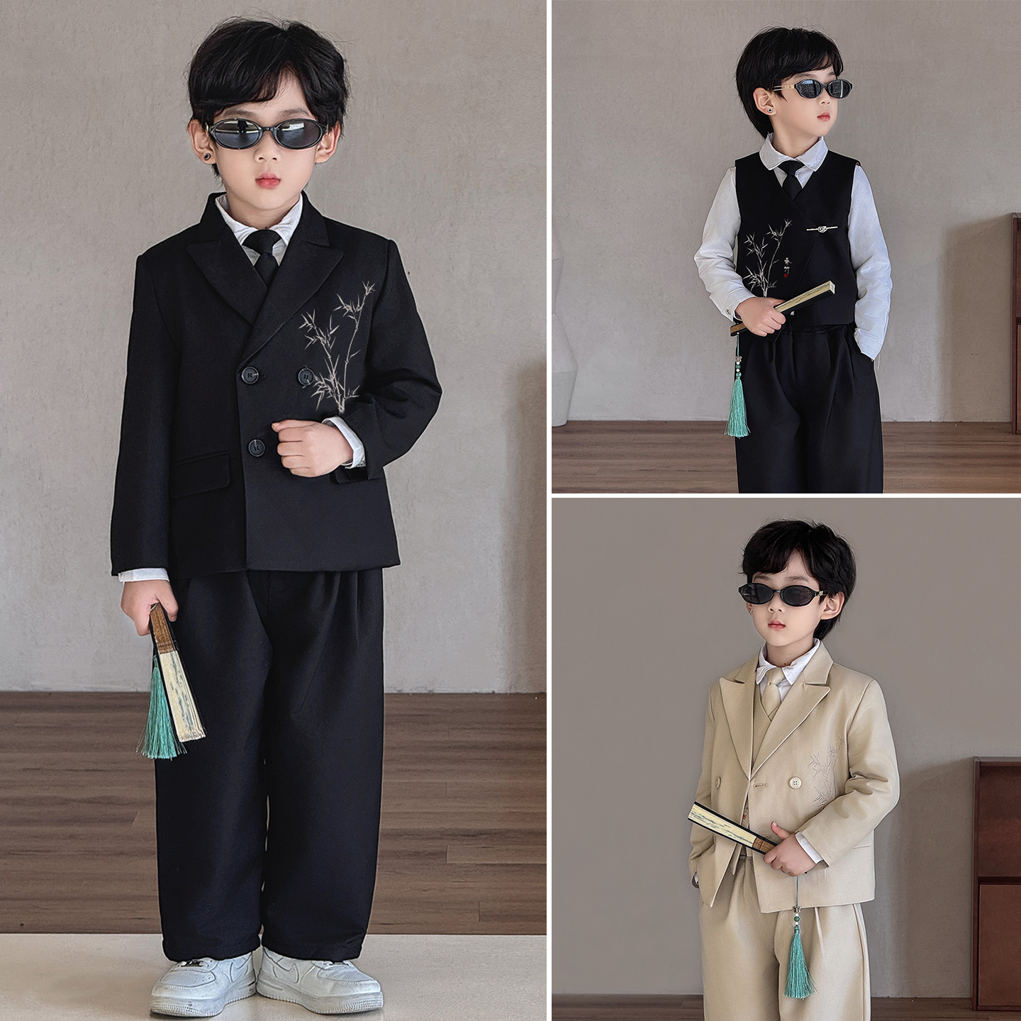 新中式国风礼服2026秋冬新款男童刺绣小西服儿童主持人花童演出服,童装/婴儿装/亲子装,西服/小西装,淘宝优惠券,粉丝福利购,淘宝优惠卷