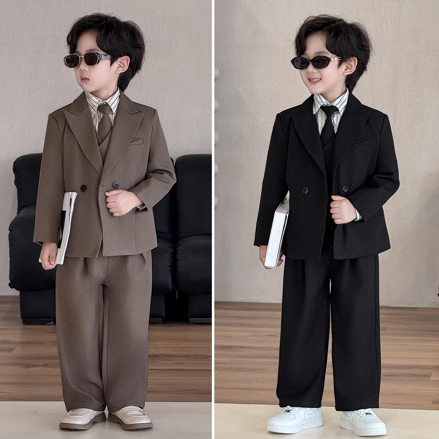 男童新春西装礼服表演西服