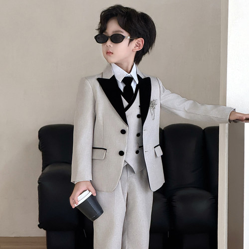 男童英伦风西装套装演出礼服