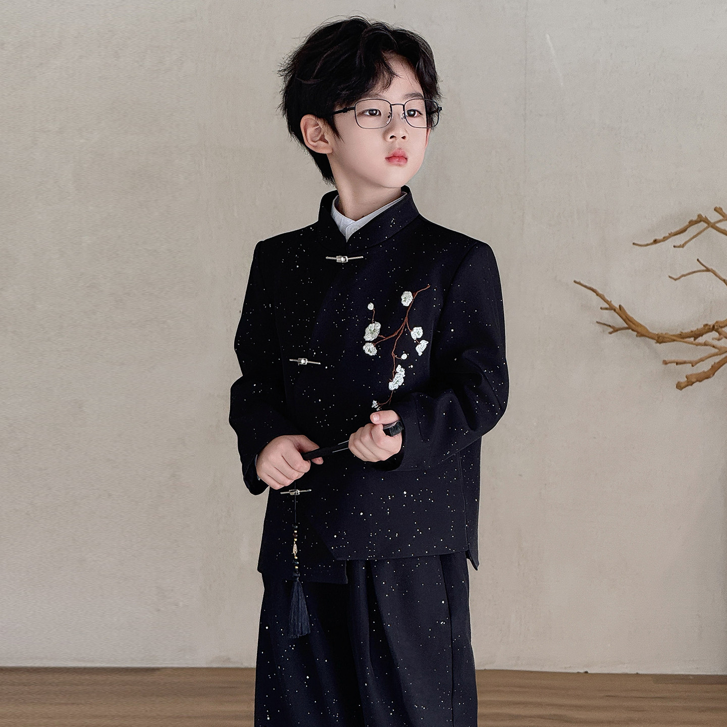 男童新中式唐装秋季礼服套装