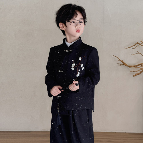 男童新中式唐装秋季礼服套装