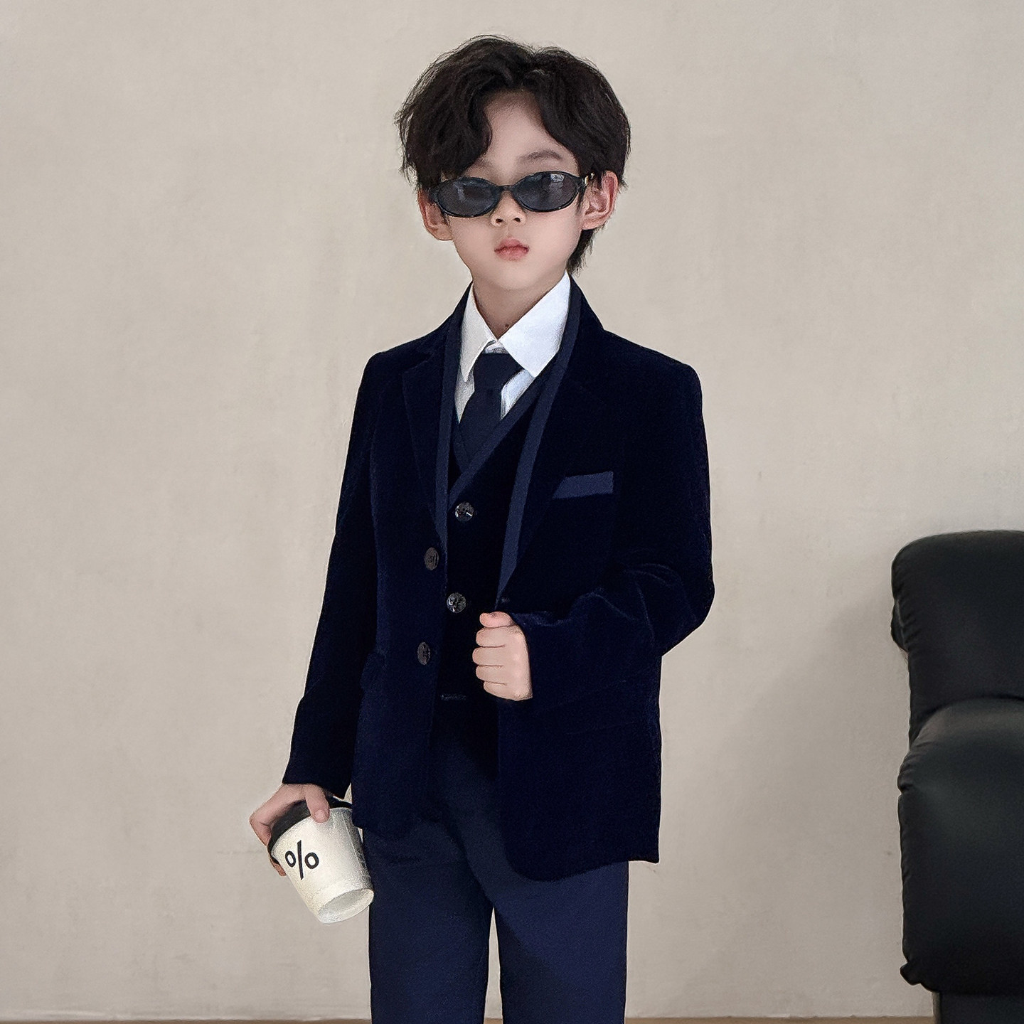 儿童西装套装新款英伦主持演出服