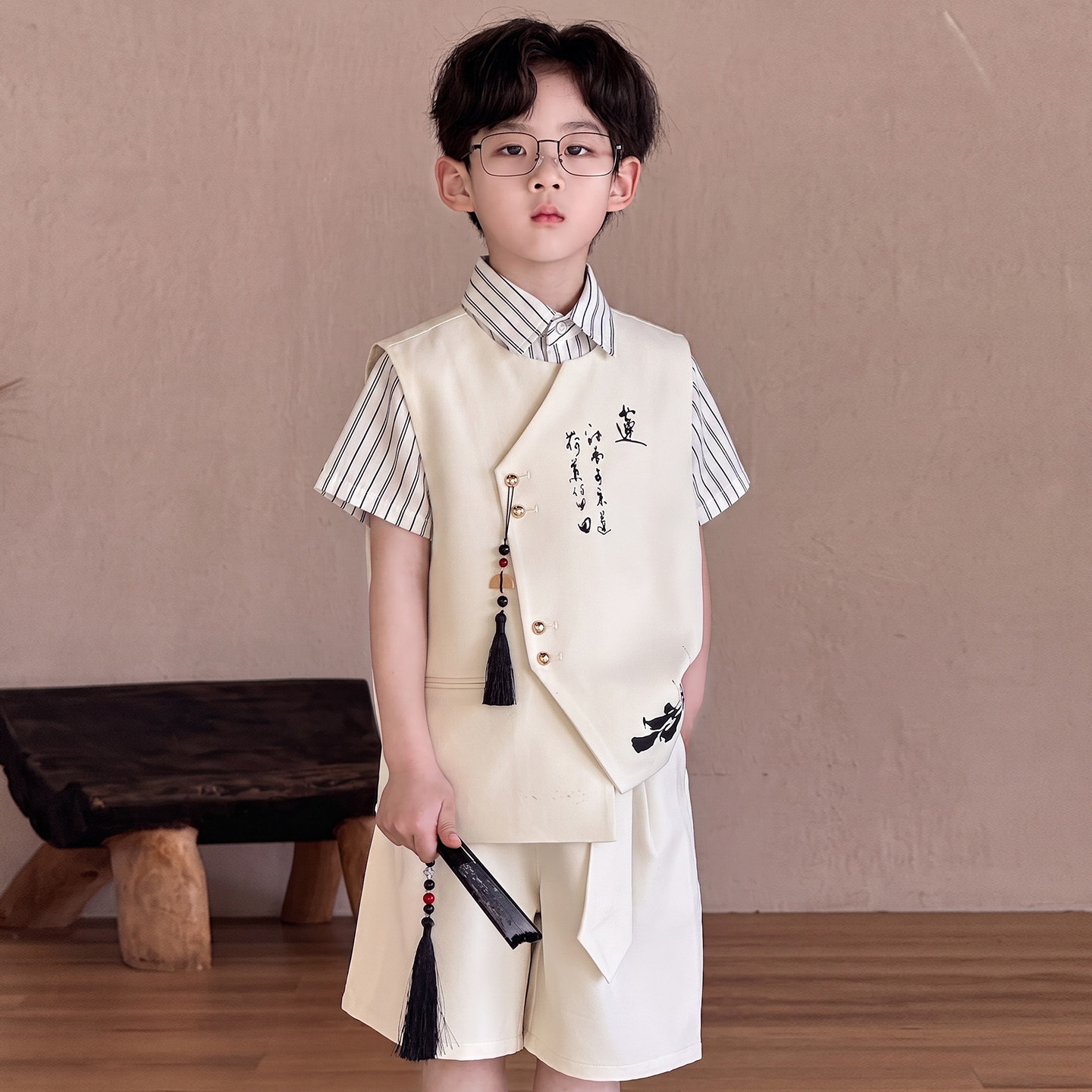 男童新中式马甲礼服生日宴演出
