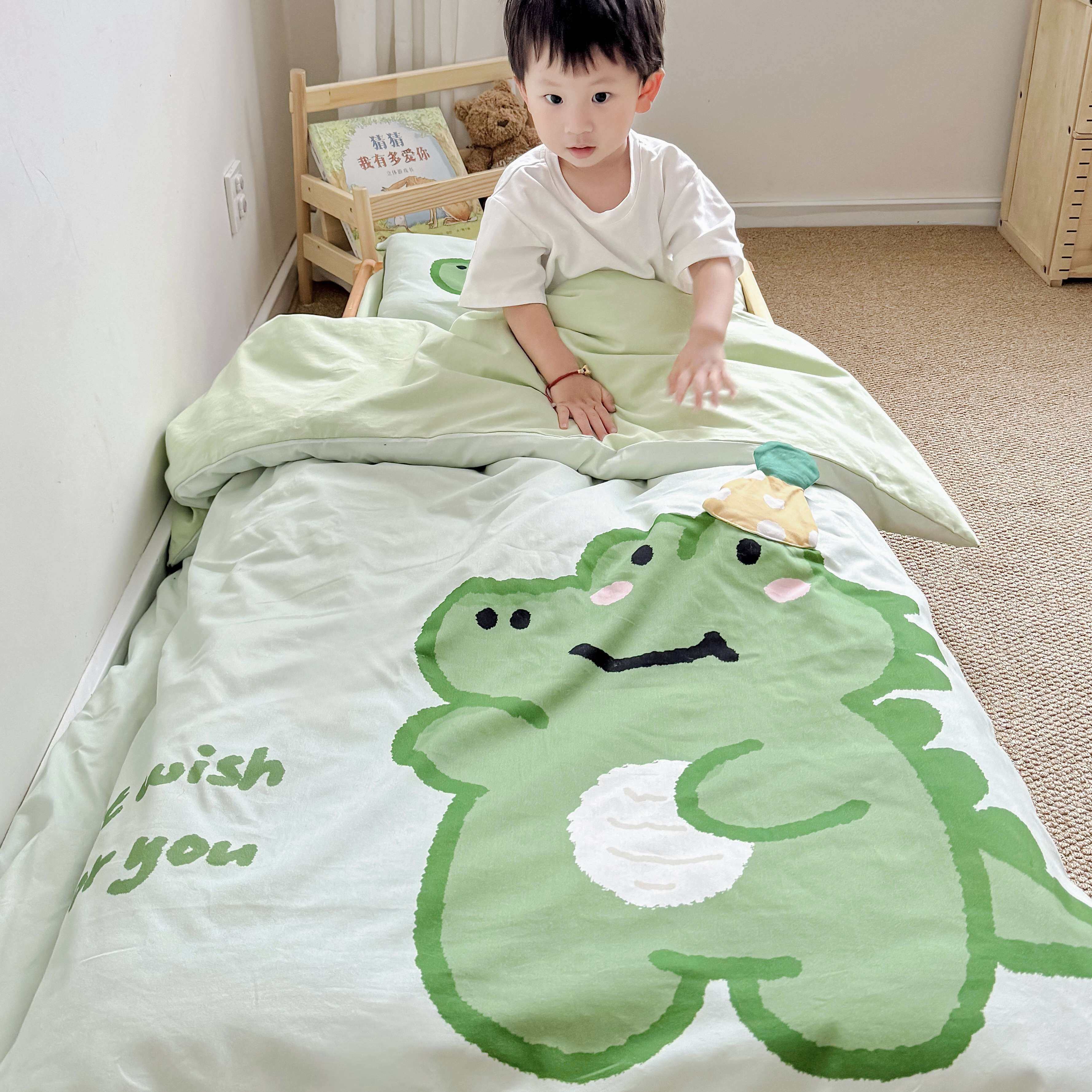 儿童被子三件套幼儿园纯棉小被套六件套宝宝入园专用午睡床品被褥