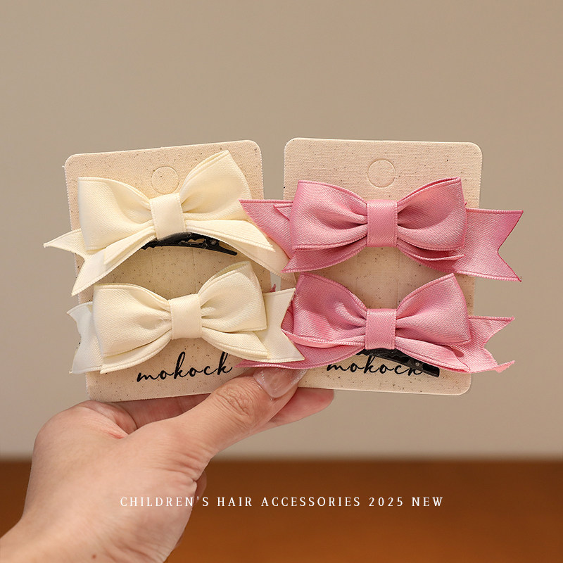 芭蕾风粉色蝴蝶结发夹女儿童新款高级感精致女童发卡发饰头饰