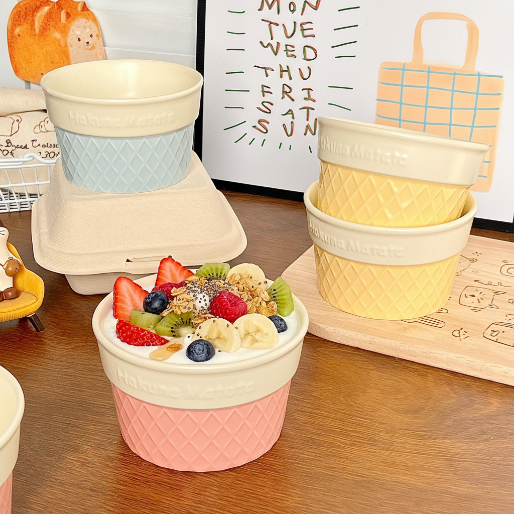 饭碗家用2026新款儿童饭碗家用陶瓷碗高级感餐具特别好看的高级碗,餐饮具,碗,淘宝优惠券,粉丝福利购,淘宝优惠卷