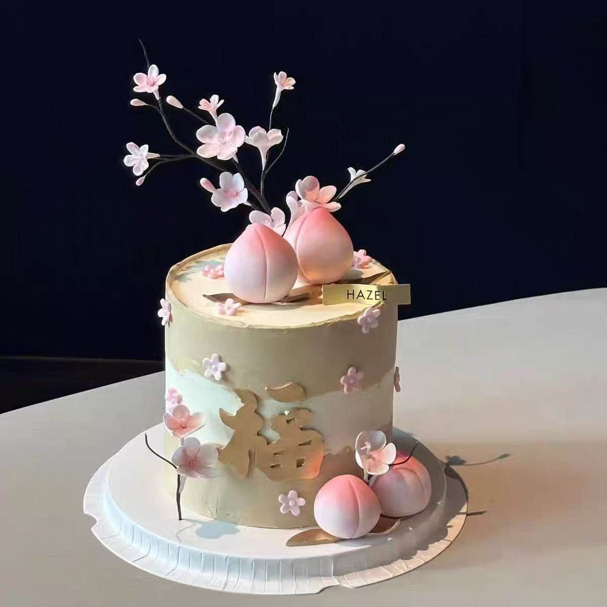 中式祝寿仿翻糖寿桃烘焙模具长辈祝寿仙桃腊梅花树枝装扮插件摆件,节庆用品/礼品,蛋糕/烘焙装饰用品,淘宝优惠券,粉丝福利购,淘宝优惠卷