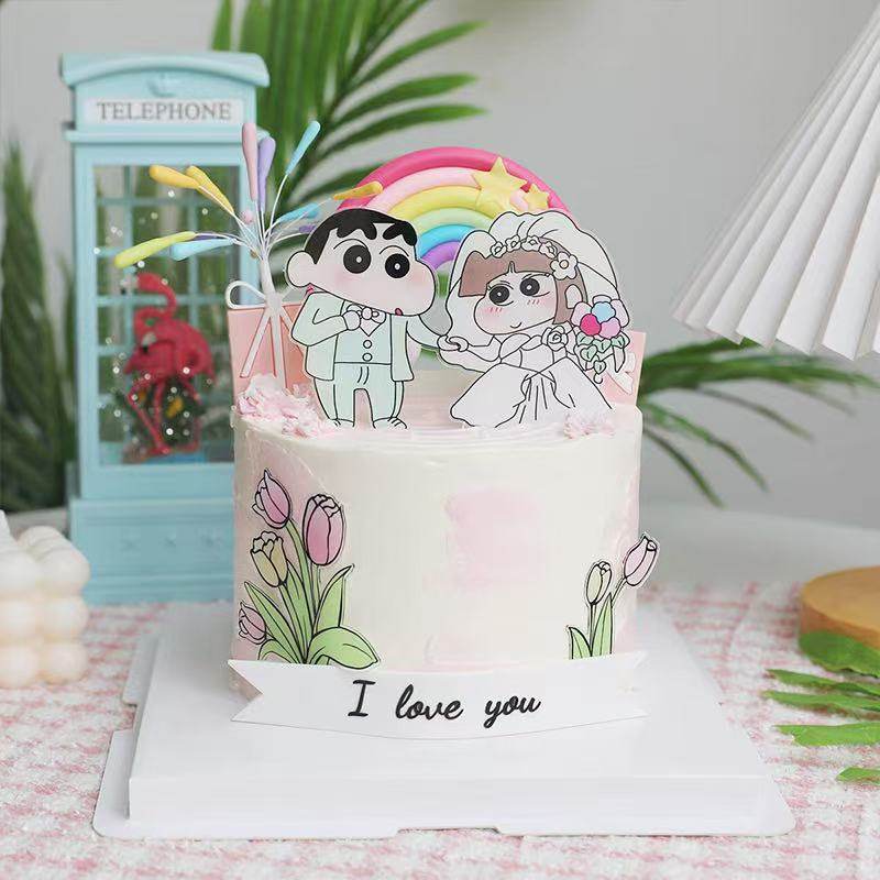 七夕情人节结婚蜡笔小新蛋糕装饰情侣表白彩色礼花烘焙装扮插件,节庆用品/礼品,蛋糕/烘焙装饰用品,淘宝优惠券,粉丝福利购,淘宝优惠卷