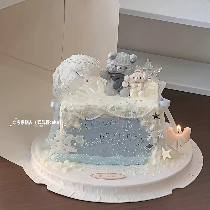 2.14烂漫氛围感情人节冬季雪花雨伞蛋糕装饰蝴蝶结蜡烛装扮插件,节庆用品/礼品,蛋糕/烘焙装饰用品,淘宝优惠券,粉丝福利购,淘宝优惠卷