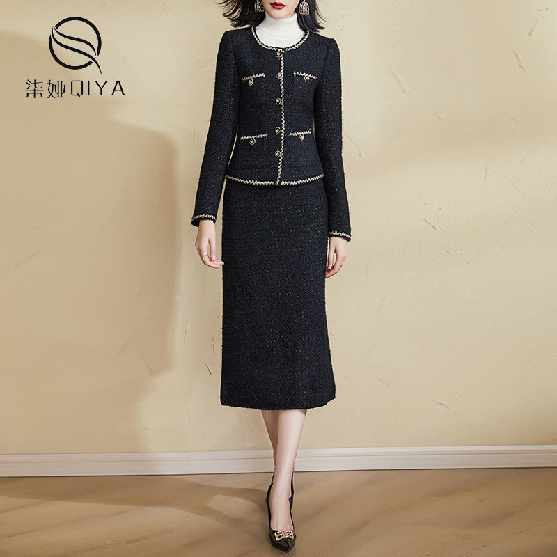 清仓气质粗花呢套装女春秋2025新款减龄小外套上衣半身裙两件套,女装/女士精品,时尚套装,淘宝优惠券,粉丝福利购,淘宝优惠卷