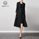 清仓黑色风衣女2025新款 中长款 过膝小个子英伦风坠感流行减龄气质