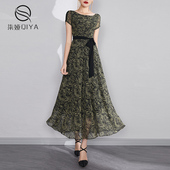 清仓长裙碎花连衣裙2025新款 长裙女夏雪纺波西米亚沙滩裙