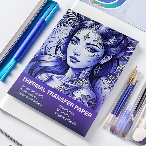 龙艺人纹身器材纹身转印纸四联手绘机转复印纸20张/盒热敏打印纸