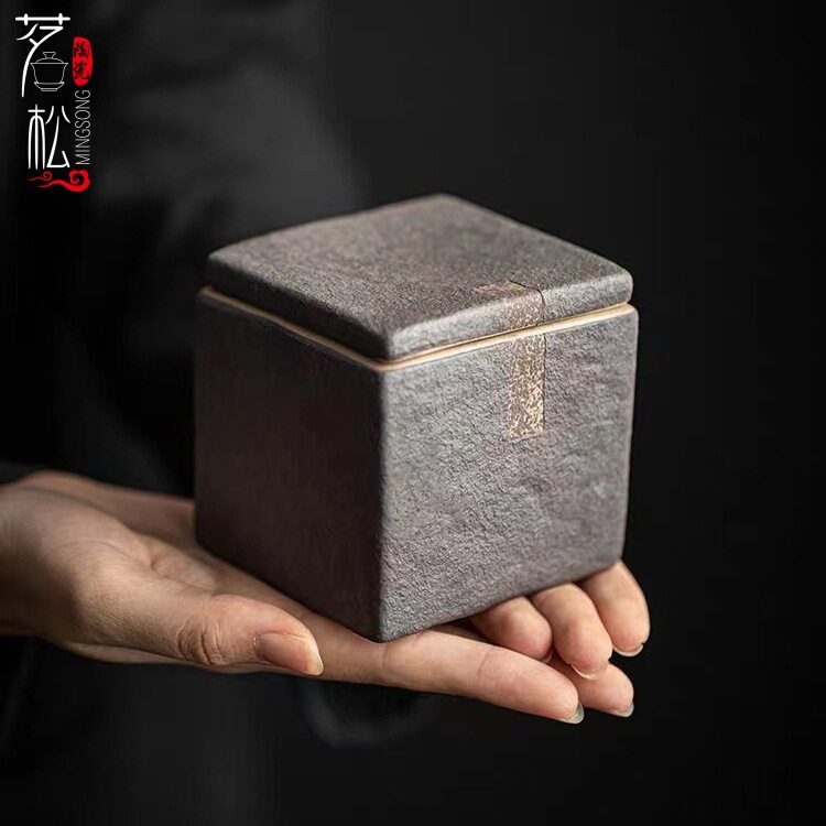 醒茶罐粗陶非密封茶叶罐功夫茶具仿古陶罐茶道装茶叶罐普洱茶存茶