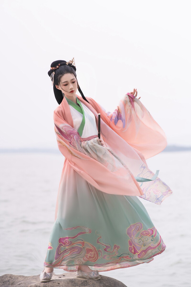 Clear pupil Deposit Complains Original design Big sleeves Three-piece Suite printing Wei-Jin period Hanfuin the Women's clothing/Boutique , Costume/National costume/Stage costumes , Hanfu category - from Buy2taobao.com to provide professional Taobao agent buy service