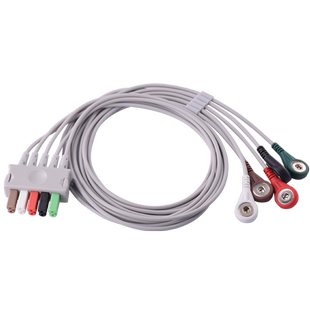 迈瑞GE飞利浦分体心电监护仪导联线夹式扣式三导五导心电配件